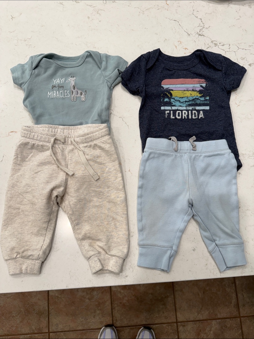 Baby Blue and Heather Gray Jogger Pants - Kids Bottoms